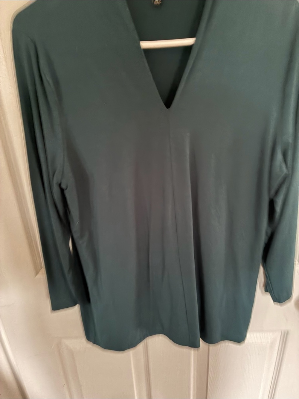 Talbots Forest Green V-Neck Long Sleeve Tee